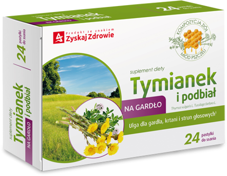 ZYSKAJ ZDROWIE Tymianek i podbiał x 24 tabletki do ssania