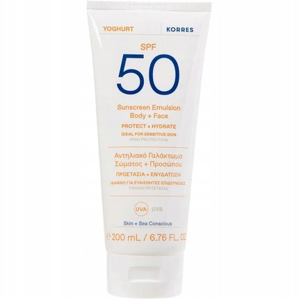 Korres Yoghurt Emulsja ochronna do twarzy i ciała SPF50, 200 ml