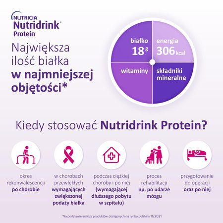 Nutridrink Protein Neutralny + Owoce leśne Protein Multipack Zestaw 11+1 x 125ml 