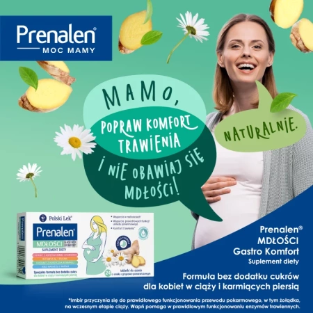 Prenalen Mdłości Gastro Komfort 24 tabletki