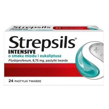 Strepsils INTENSIV o smaku miodu i eukaliptusa, 24 pastylki