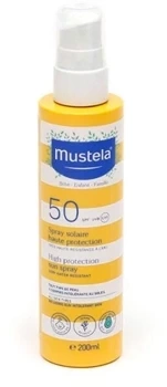 Mustela Sun Bebe Enfant-Famille, spray przeciwsłoneczny do twarzy i ciała, SPF 50, 200 ml
