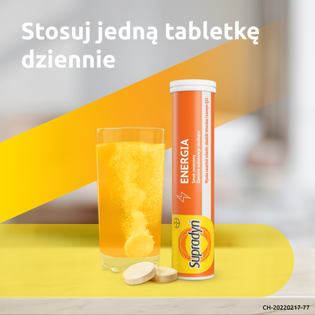 Supradyn Intensia Energy, tabletki musujące, 15 sztuk