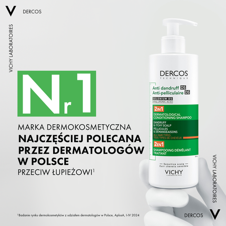 Vichy Dercos DS 2w1 Szampon przeciwłupieżowy z odżywką