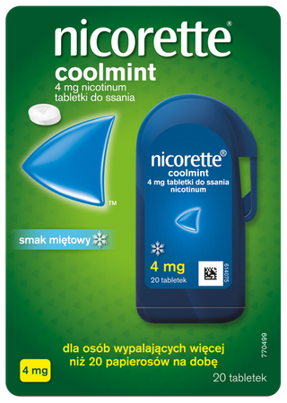 NICORETTE COOLMINT 4 mg x 20 tabletek do ssania