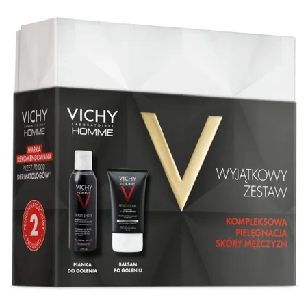 VICHY HOMME Zestaw do golenia (Pianka do golenia, 200 ml + Balsam po goleniu, 75 ml)