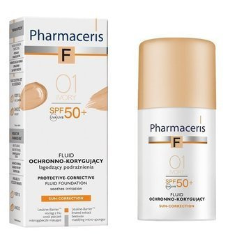 PHARMACERIS F Fluid korygujący 01 IVORY SPF50+, 30ml