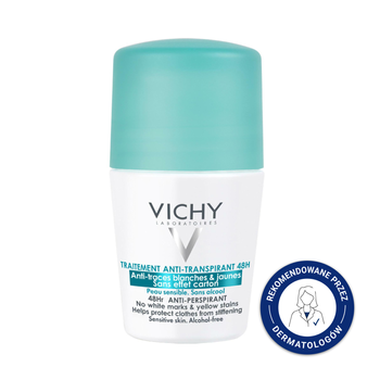 VICHY Dezodorant ANTI-TRACE roll-on przeciw śladom na ubraniach 50ml