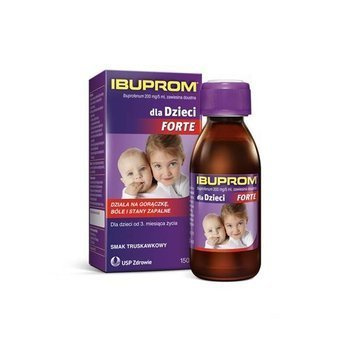 Ibuprom dla Dzieci Forte, 200 mg/5 ml, zawiesina doustna, 150 ml