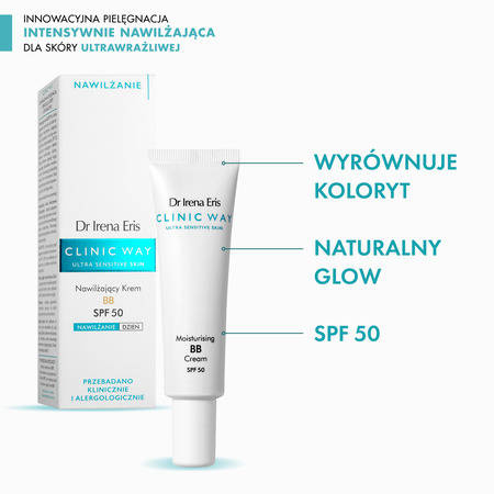CLINIC WAY Nawilżający Krem BB SPF 50 30ml