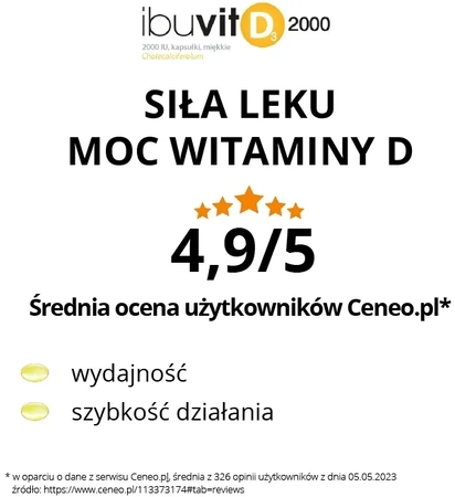IBUVIT D3 2000 x 60 kapsułek miękkich