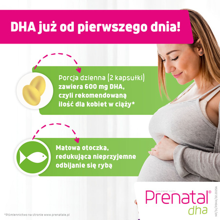 Prenatal DHA (kwasy omega – 3: DHA + EPA) – w ciąży i podczas karmienia piersią, 30 kapsułek