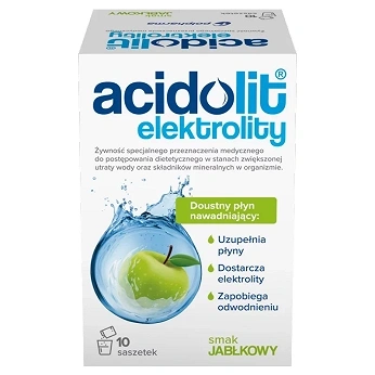 Acidolit, Elektrolity dla dzieci w saszetkach, Smak jabłkowy