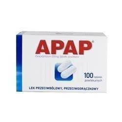 Apap 500mg x 100 tabletek powlekanych