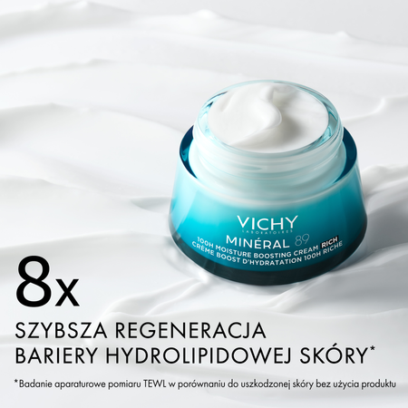Vichy mineral 89 Rich cream, krem nawilżająco-odbudowujący, 50 ml