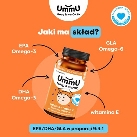 UmmU Mózg & Wzrok 8+ 120 kapsułek