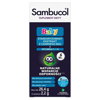 SAMBUCOL BABY proszek do sporządzania roztworu doustnego x 12 saszetek  