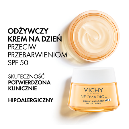 Vichy Neovadiol Postmenopauza Odżywczy krem na dzień przeciw przebarwieniom SPF50, 50ml
