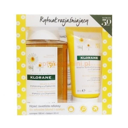 KLORANE Zestaw Szampon+Balsam 100ml (+50ml) Mango lub Rumianek