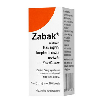 Zabak 0,25 mg/ml, krople do oczu, 5 ml ( Import równoległy) 