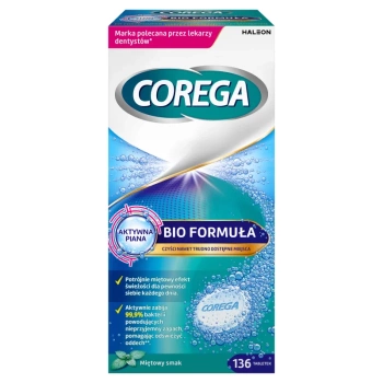 Corega Bio Formula tabletki do czyszczenia protez zębowych 136 sztuk