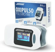 NOVAMA OXIPULSO Pulsoksymetr napalcowy. pomiar SpO2 i tętna, wyświetlacz OLED