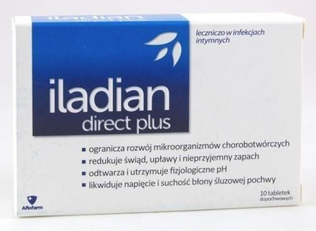 ILADIAN DIRECT PLUS x 10 tabletek dopochwowych