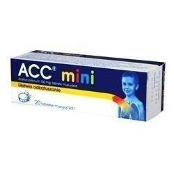 ACC mini tabletki musujące 100mg x 20szt DATA WAŻNOŚCI 31.12.2025
