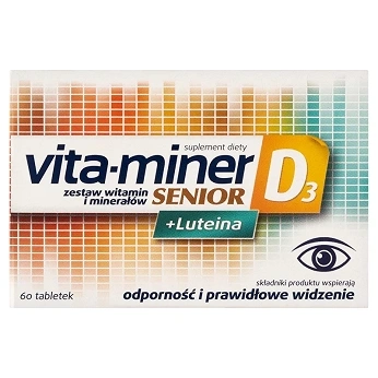VITA-MINER SENIOR D3 + Luteina 60 tabletek