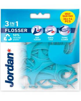 Jordan Flosser do języka 3w1 36 sztuk +14 sztuk