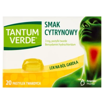 Tantum Verde 3 mg, smak cytrynowy 20 pastylek