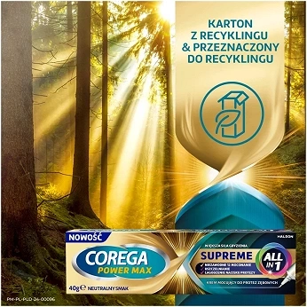 COREGA POWER MAX SUPREME ALL-IN 1, krem mocujący neutralny smak 40 g