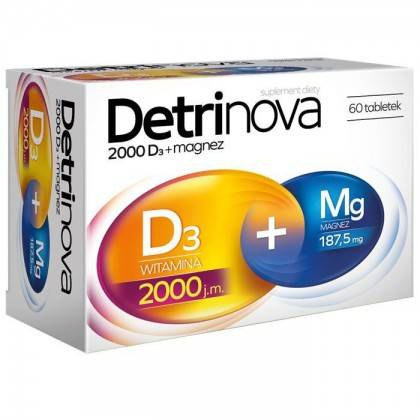 Detrinova 2000 D3 + Magnez tabletki x 60 
