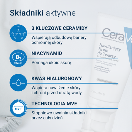 CERAVE Nawilżający Krem do twarzy 52ml