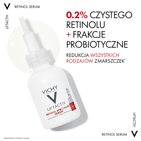 Vichy Liftactiv retinol specialist Serum na noc 30ml DATA WAŻNOŚCI 30.11.2025