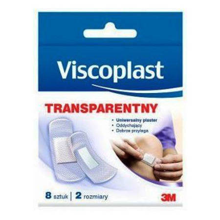 3M VISCOPLAST Transparentny plastry x 8 sztuk