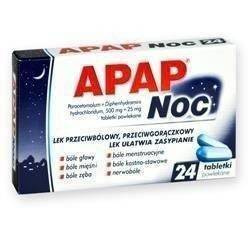 Apap noc (500mg + 25mg) x 24 tabletki powlekane