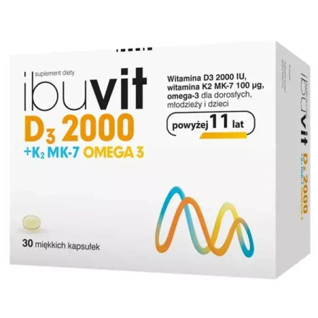 Ibuvit D3 4000 + K2 MK-7 + Omega 3, 30 kapsułek