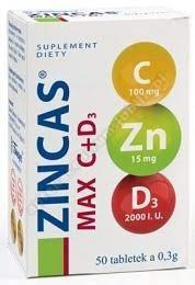 Zincas Max C+D3  50 tabletek