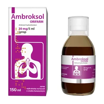 Ambroksol Orifarm syrop 0,03 g/5ml 150 ml  DATA WAŻNOŚCI 31.03.2025