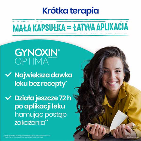 Gynoxin Optima 200 mg x 3 kapsułki dopochwowe