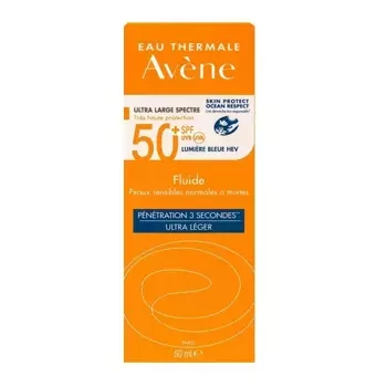 AVENE Bardzo wysoka ochrona przeciwsłoneczna Fluid SPF50+, 50ml  DATA WAŻNOŚCI31.01.2026