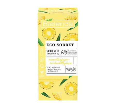 BIELENDA Eco Sorbet Ananas, Serum booster nawilżająco - rozświetlający 30 ml