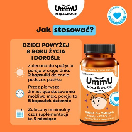UmmU Mózg & Wzrok 8+ 120 kapsułek
