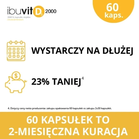 IBUVIT D3 2000 x 60 kapsułek miękkich