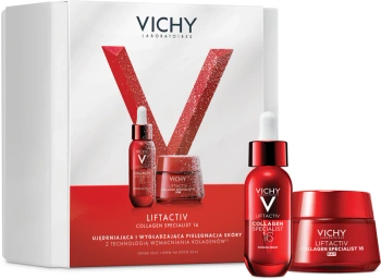 Vichy Liftactiv Collagen Specialist 16 Zestaw - Krem na dzień, 50 ml + Serum na dzień i na noc, 30 ml