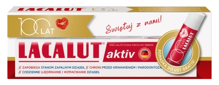 Lacalut Activ pasta do zębów 75 ml + pomadka do ust 4,8 g