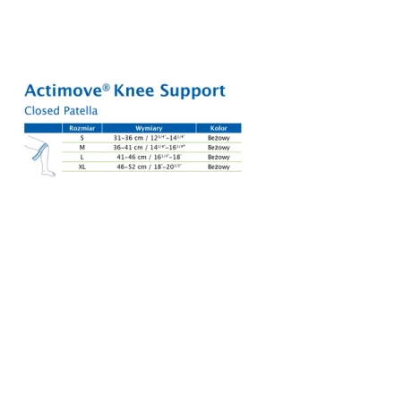 Actimove Knee Support Closed Patella Opaska Stawu Kolanowego M 1 sztuka