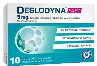 Deslodyna Fast Junior 2,5mg x 10 tabletki ulegające w jamie ustnej