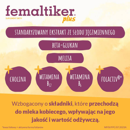 femaltiker® plus – wsparcie organizmu kobiety w okresie laktacji, smak czekoladowy, 12 saszetek